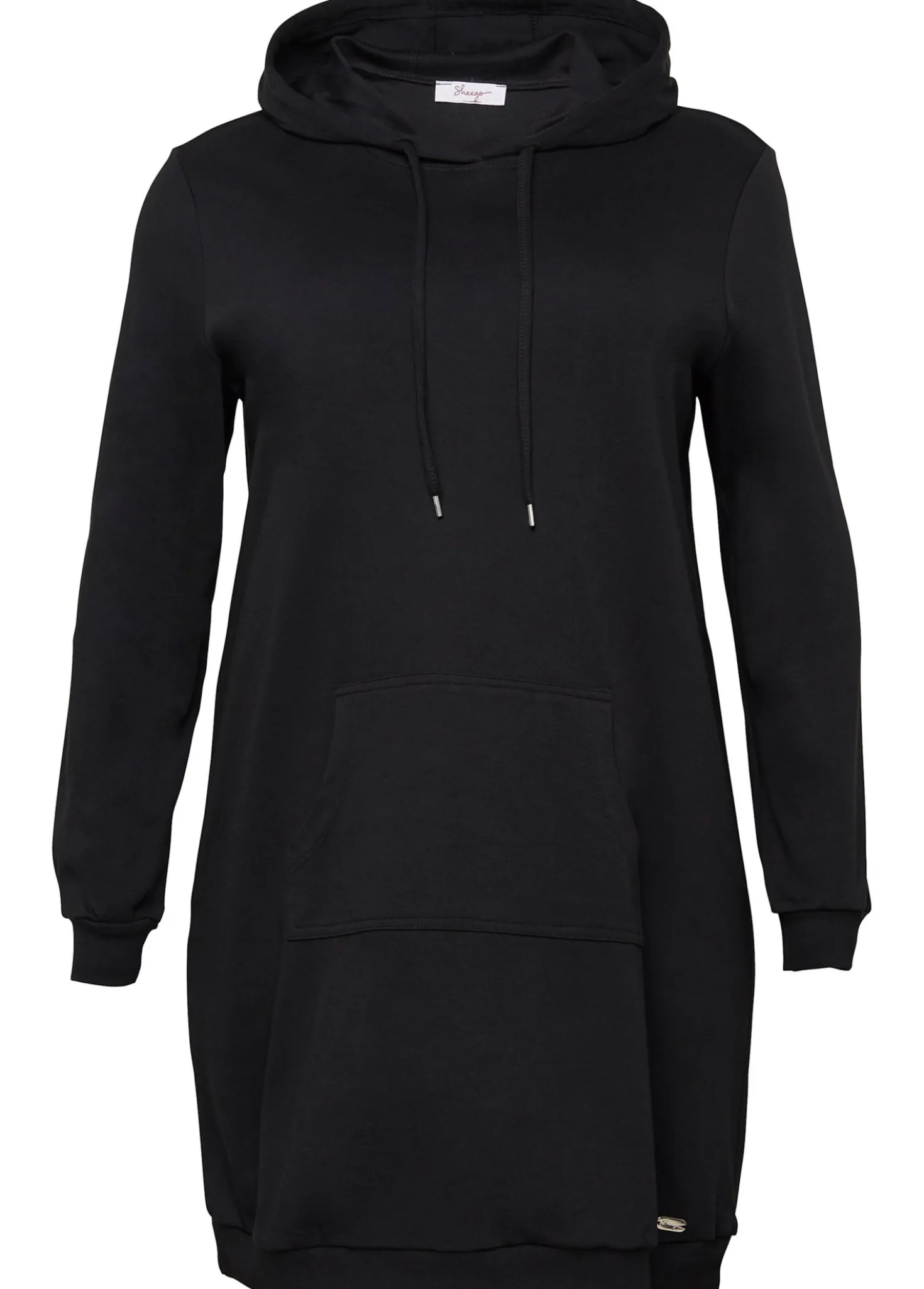 Shirtkleid mit Kapuze und Kängurutasche