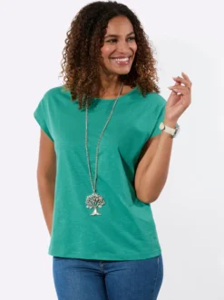 Shirt mit überschnittenen Schultern