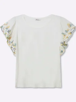 Shirt mit bestickten Flügelärmeln