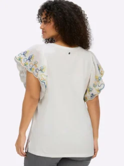 Shirt mit bestickten Flügelärmeln