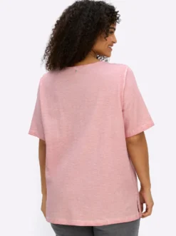 Shirt mit Blumenstickerei