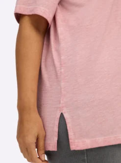 Shirt mit Blumenstickerei