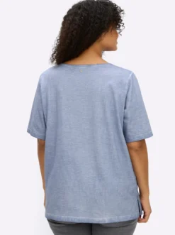 Shirt mit Blumenstickerei