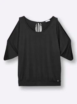 Shirt mit Cut-outs und Bindeband
