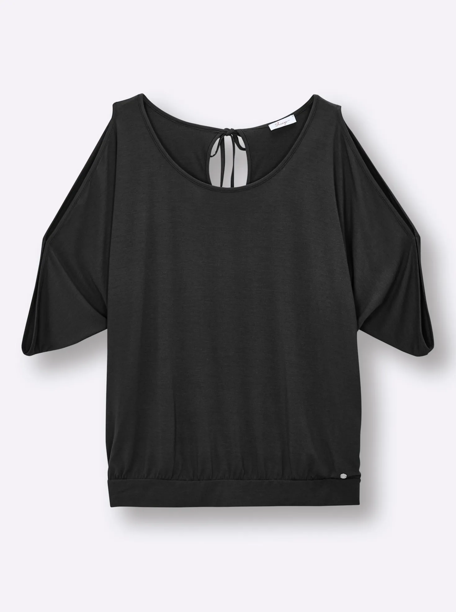 Shirt mit Cut-outs und Bindeband