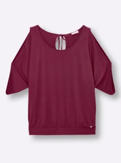 Shirt mit Cut-outs und Bindeband