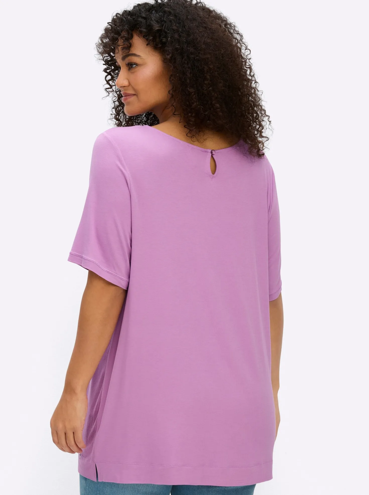 Shirt mit 3D-Blütenapplikationen