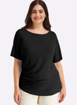 Shirt mit Drapierungen in der Taille