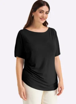 Shirt mit Drapierungen in der Taille