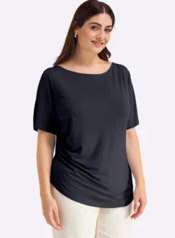 Shirt mit Drapierungen in der Taille
