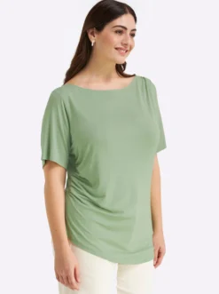 Shirt mit Drapierungen in der Taille