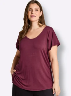 Shirt mit gehäkelter Spitze hinten