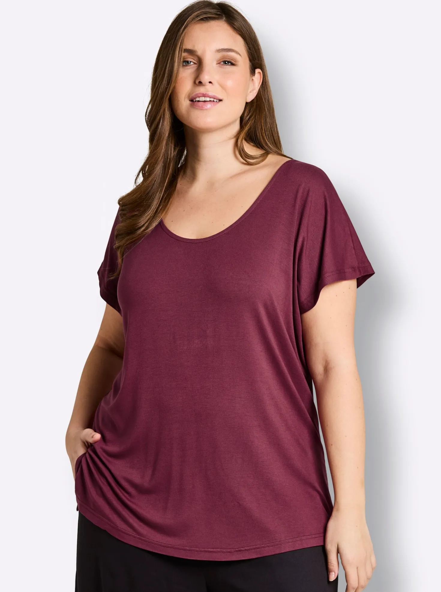 Shirt mit gehäkelter Spitze hinten