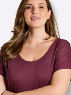 Shirt mit gehäkelter Spitze hinten