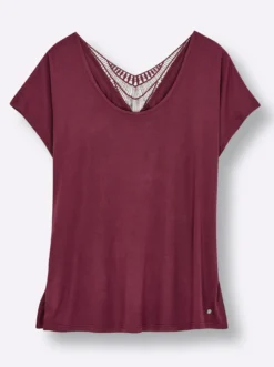 Shirt mit gehäkelter Spitze hinten