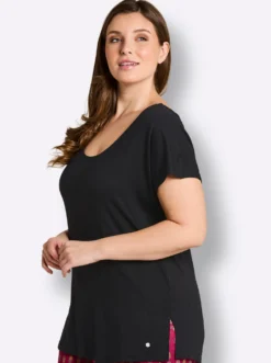 Shirt mit gehäkelter Spitze hinten