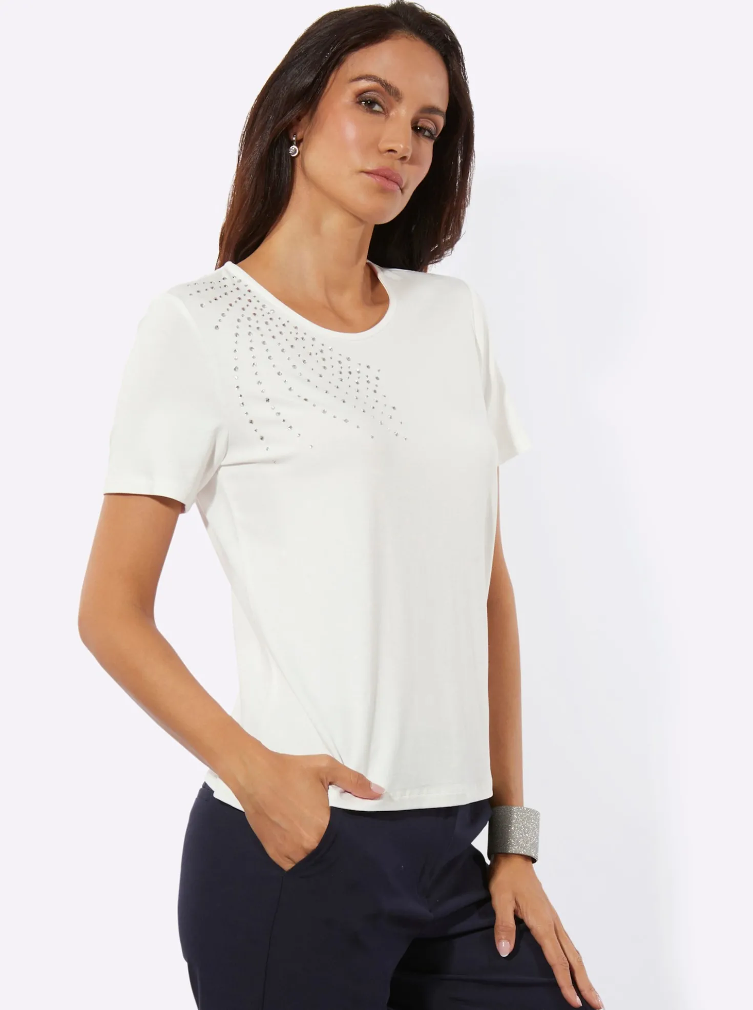 Shirt mit Glitzersteinchen