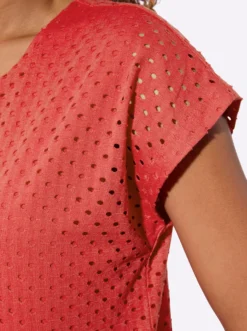 Shirt mit Jacquard-Lochmuster