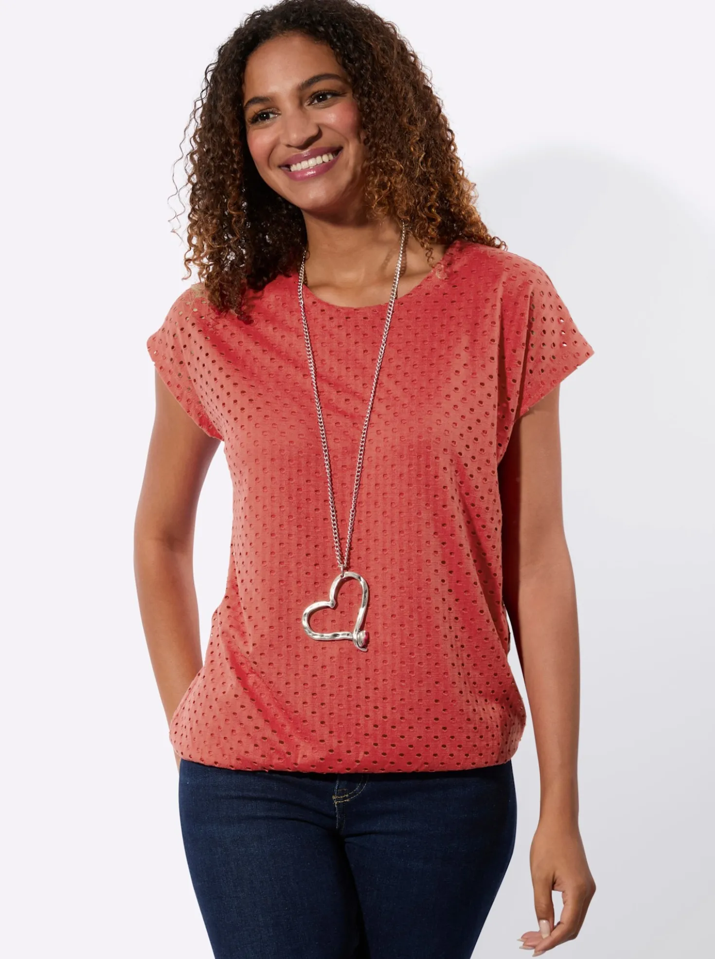 Shirt mit Jacquard-Lochmuster