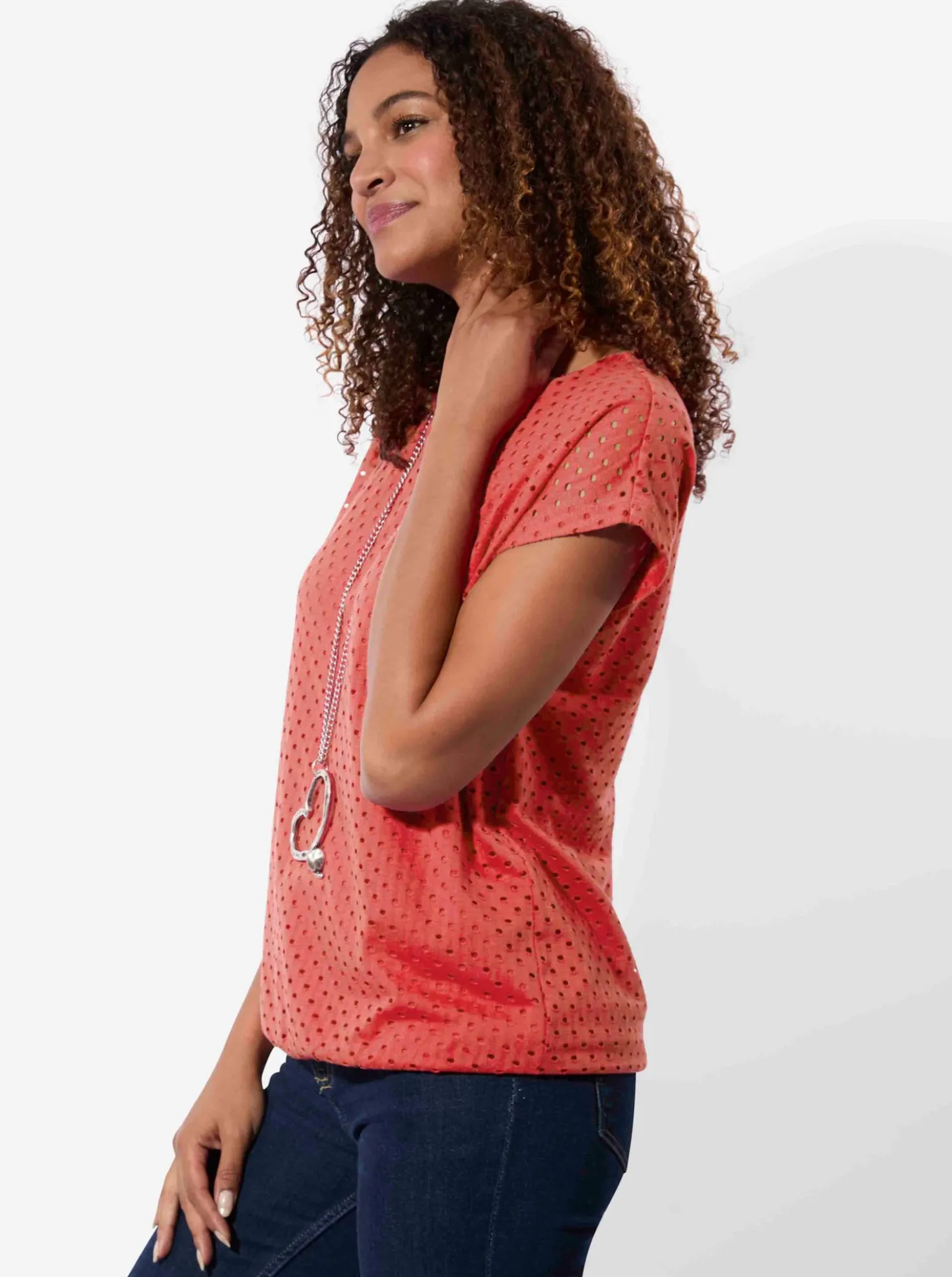 Shirt mit Jacquard-Lochmuster