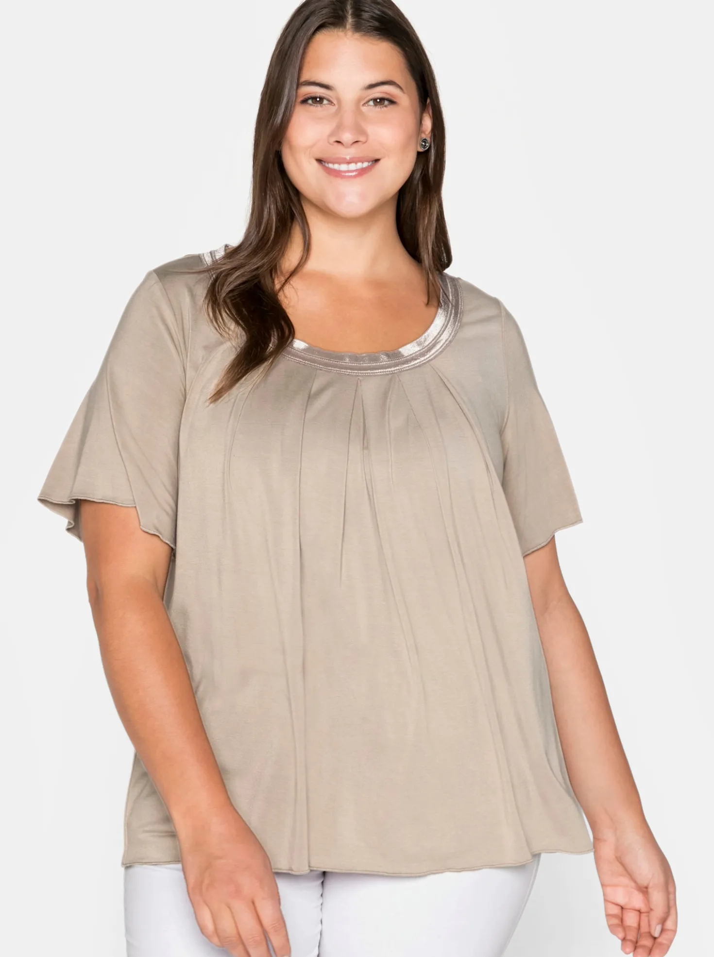 Shirt mit Kellerfalte vorn
