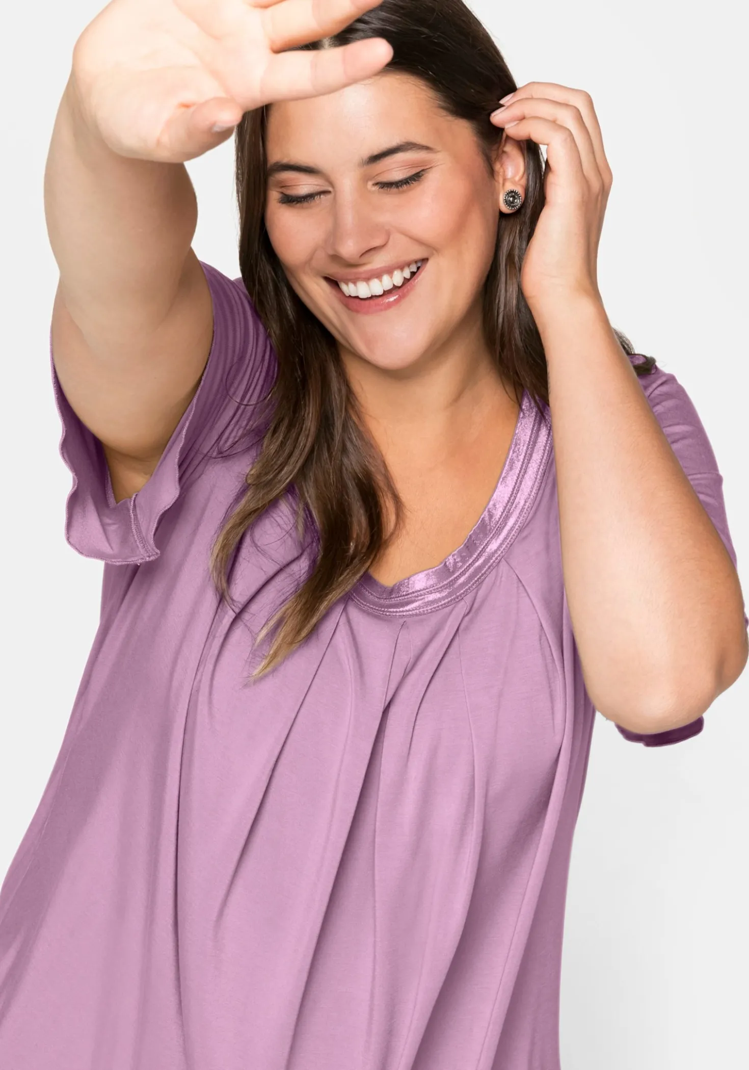 Shirt mit Kellerfalte vorn