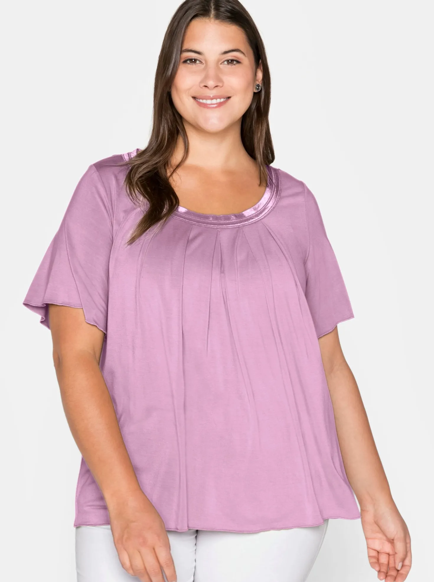 Shirt mit Kellerfalte vorn