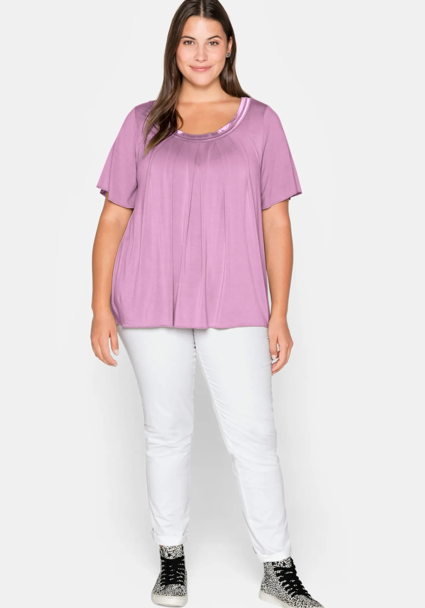 Shirt mit Kellerfalte vorn