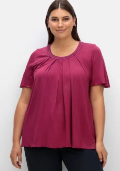 Shirt mit Kellerfalte vorn