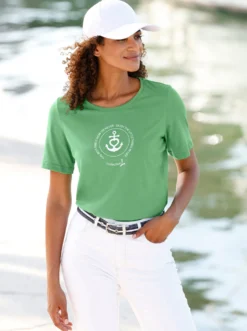 Shirt mit maritimem Print-Motiv