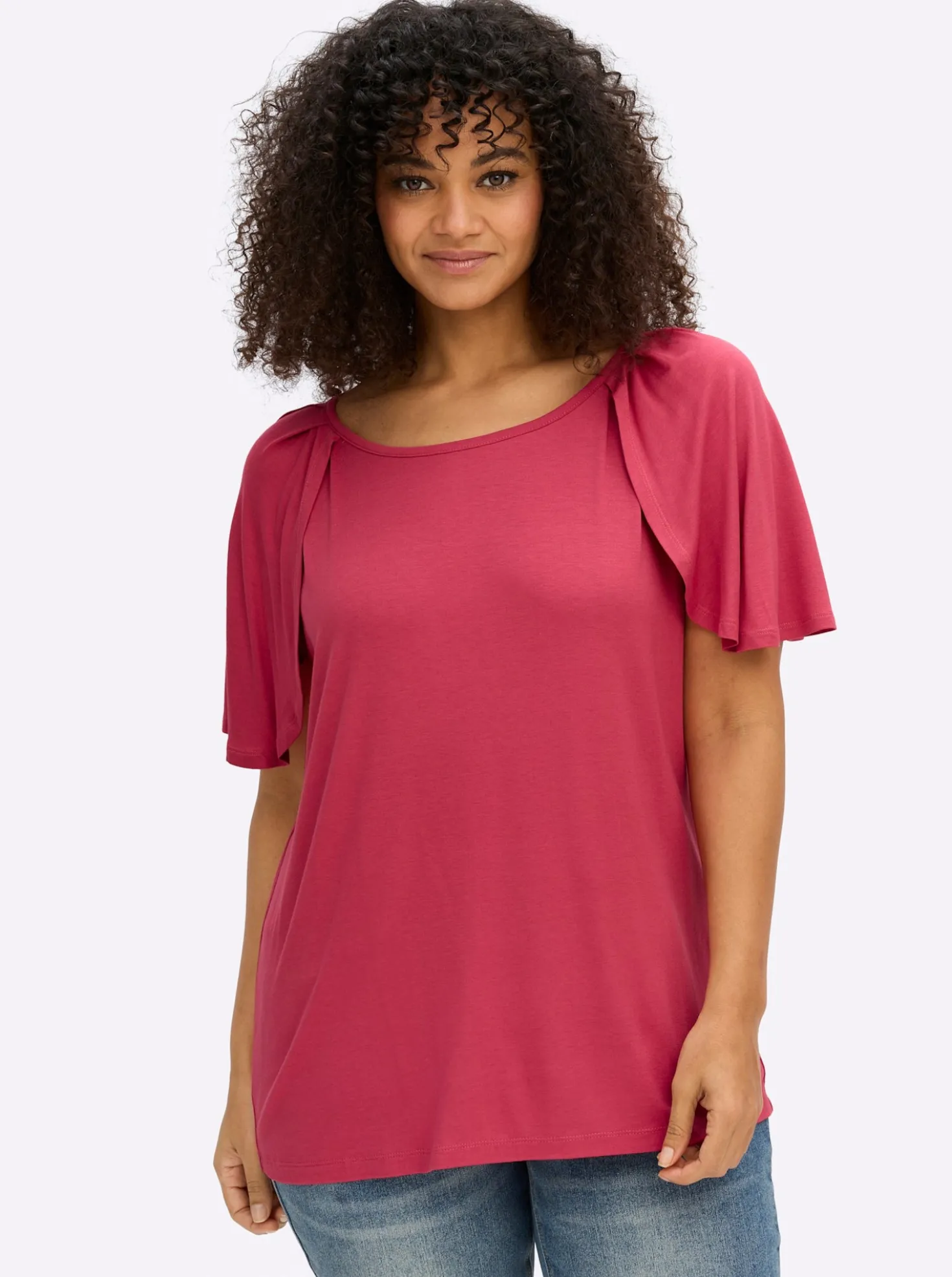 Shirt mit offen fallendem Ärmel