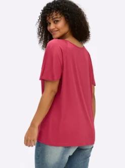 Shirt mit offen fallendem Ärmel