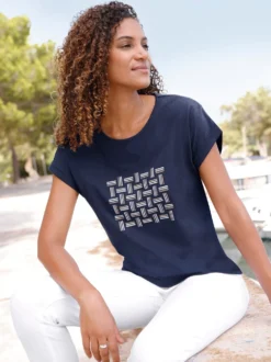 Shirt mit platziertem Druckmuster