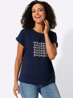 Shirt mit platziertem Druckmuster