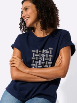 Shirt mit platziertem Druckmuster