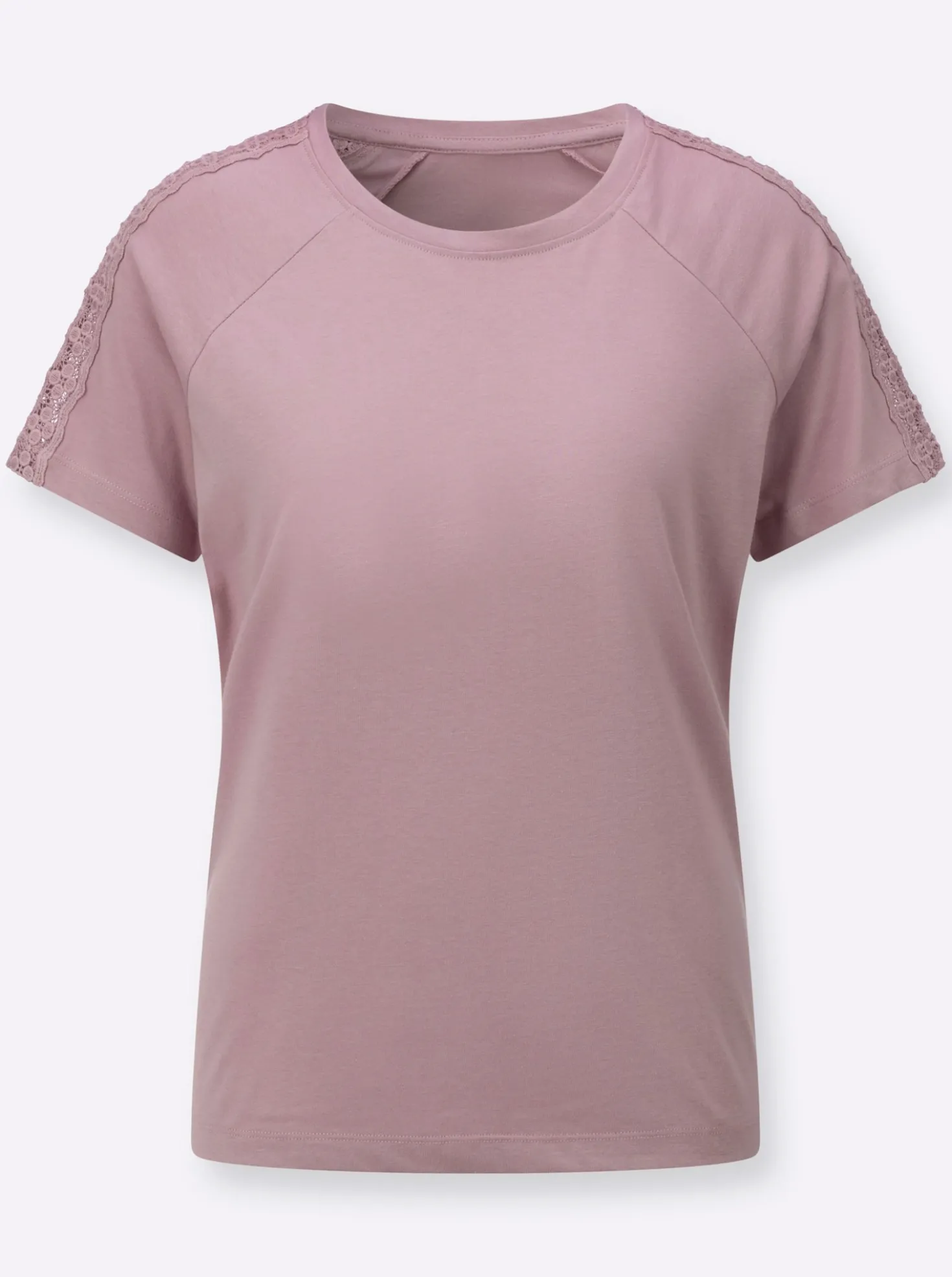 Shirt mit Spitzeneinsätzen