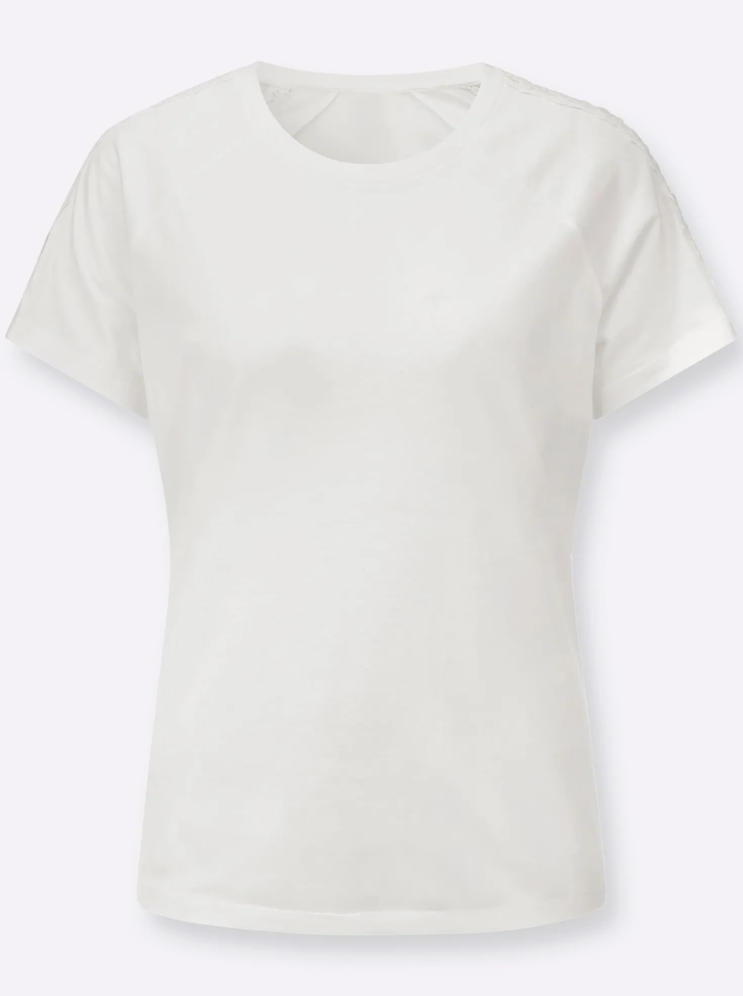 Shirt mit Spitzeneinsätzen