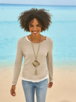 Shirt-Set in Viskose-Qualität