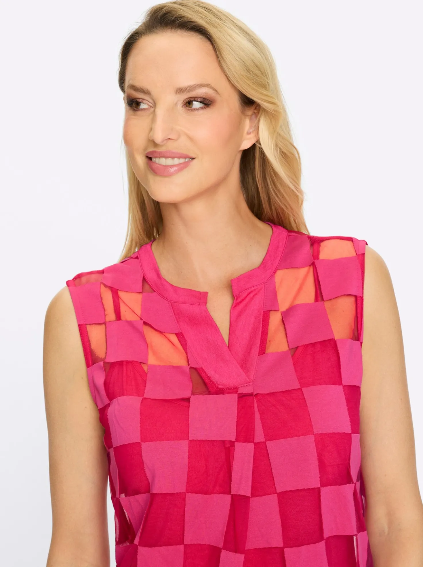 Shirttop in 2-in-1-Optik