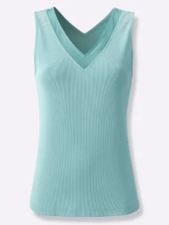 Shirttop mit breiten Trägern