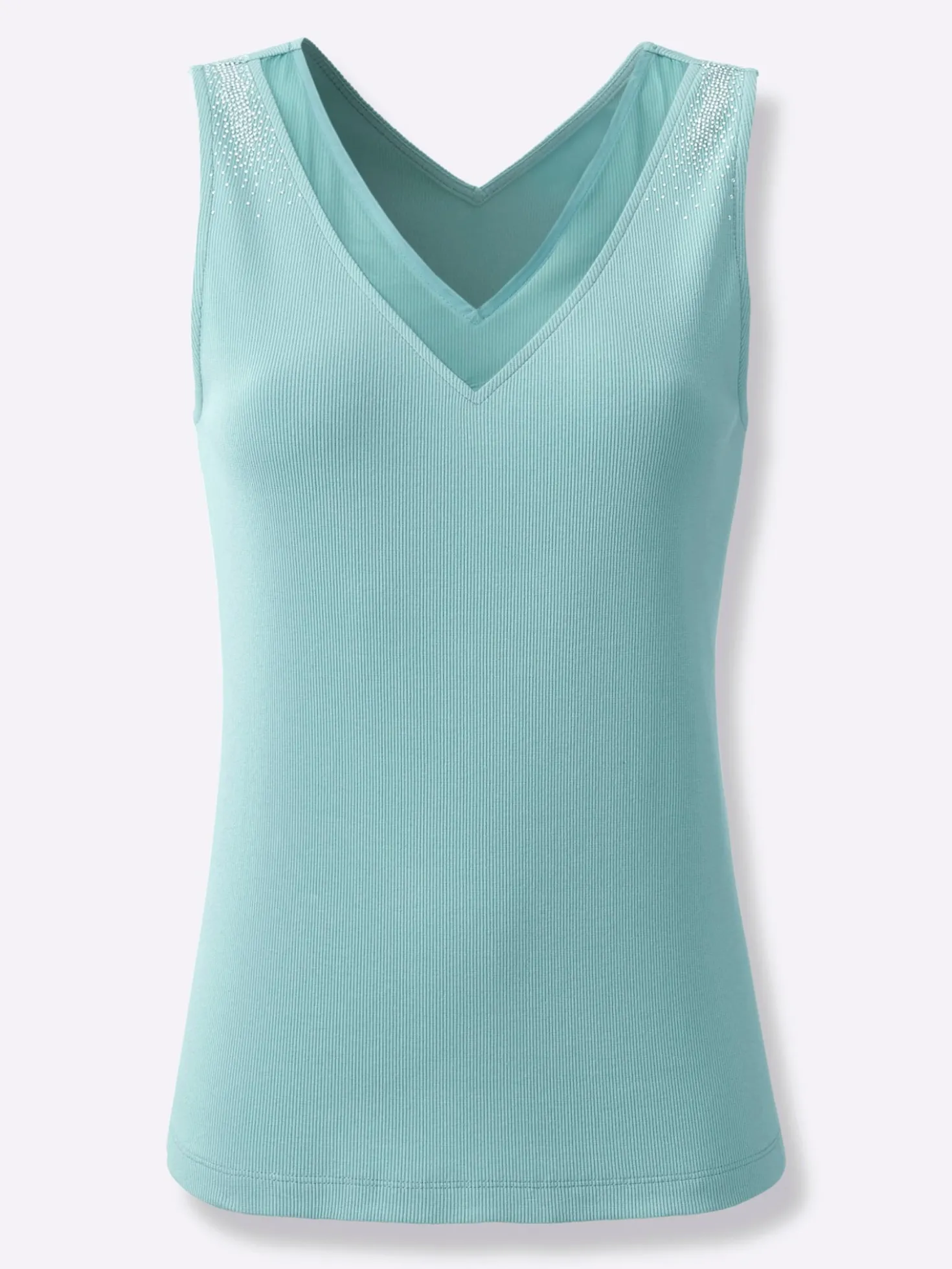 Shirttop mit breiten Trägern