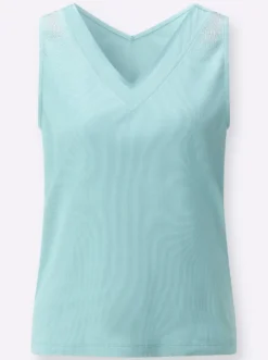 Shirttop mit breiten Trägern