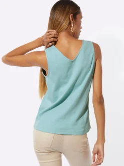 Shirttop mit breiten Trägern
