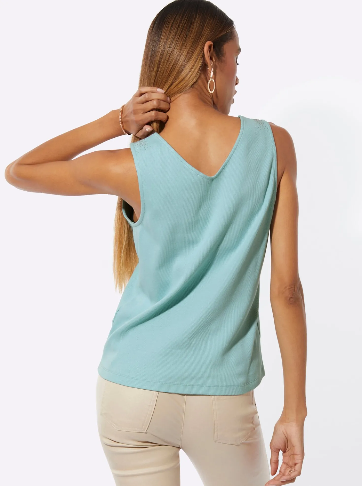 Shirttop mit breiten Trägern