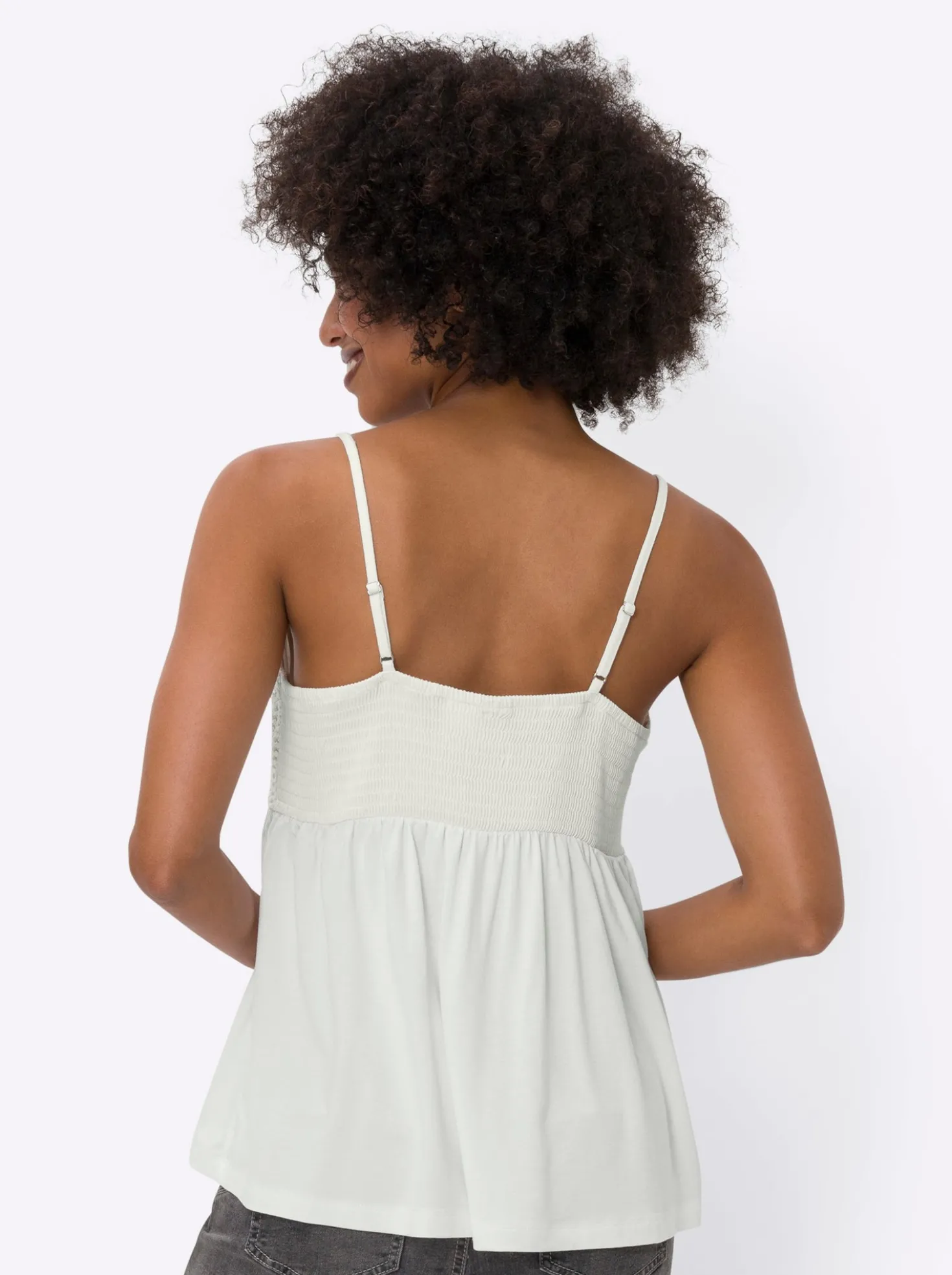 Shirttop mit gehäkelter Spitze