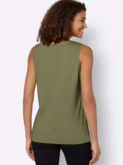 Shirttop mit hinten längerem Saum