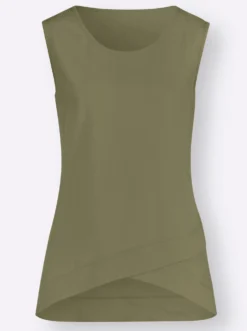 Shirttop mit hinten längerem Saum