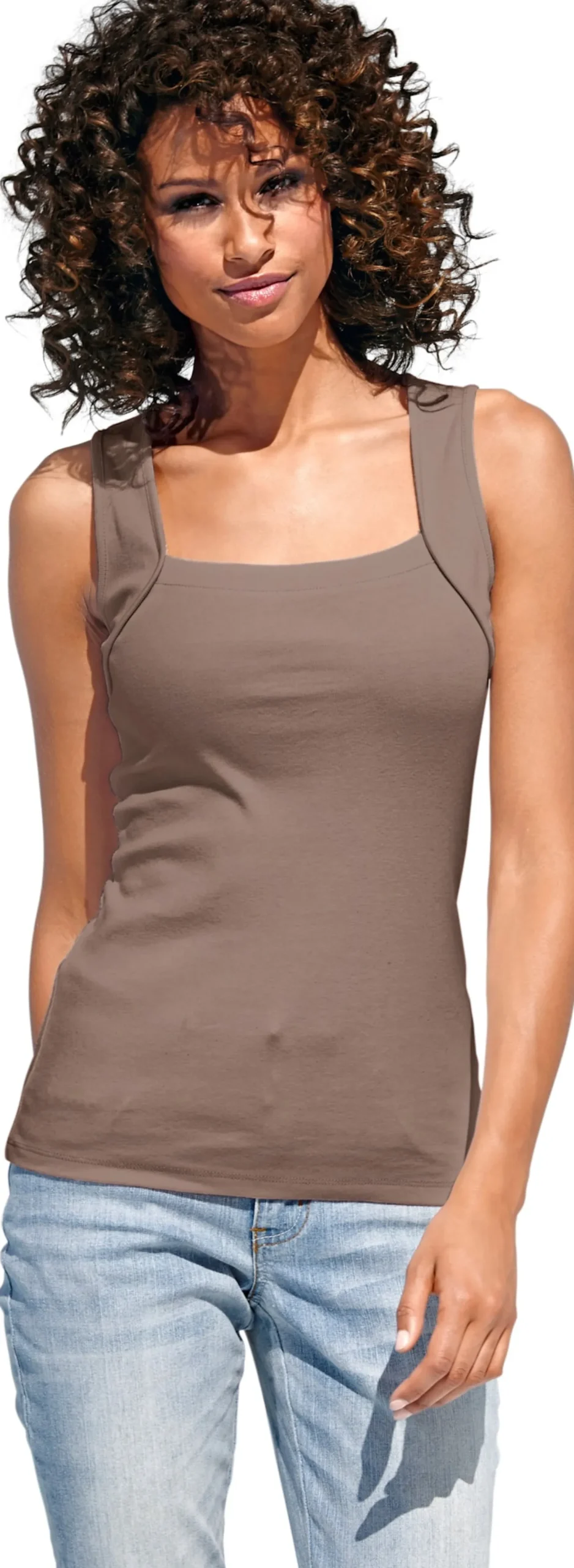 Shirttop mit Karree-Ausschnitt