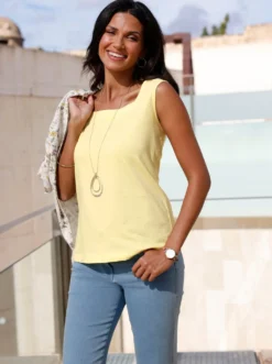 Shirttop mit Karree-Ausschnitt