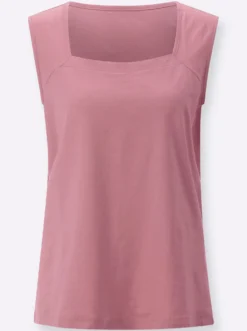 Shirttop mit Karree-Ausschnitt